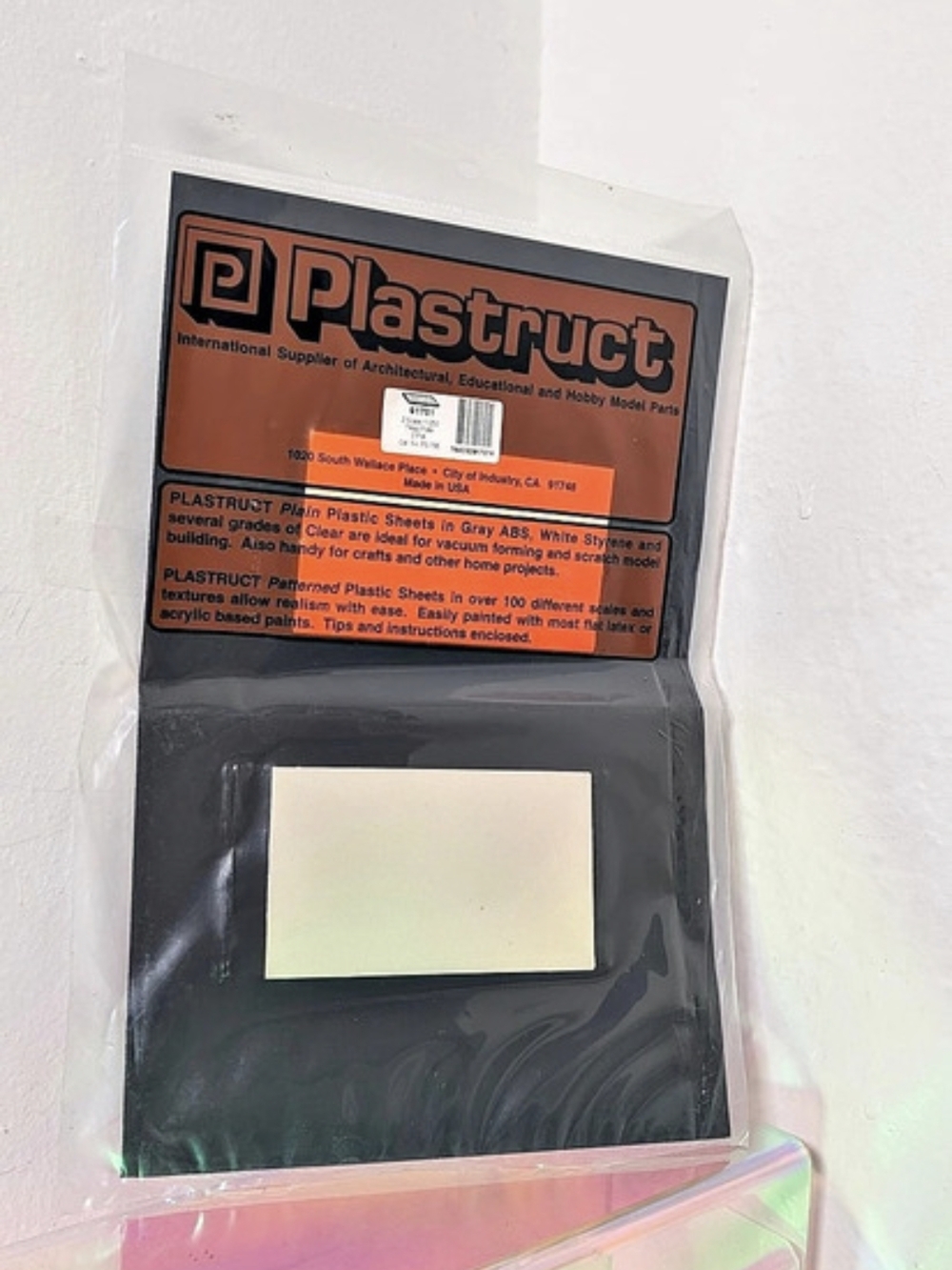 Plastruct Z Scale Tread Plate Patterned Sheet PS-156 Gray